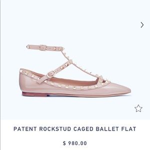Valentino Garavani Rockstud ballerina in patent leather